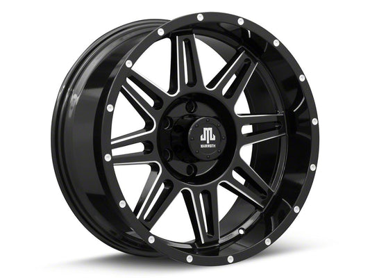 Mammoth Revolver Gloss Black Machined 6-Lug Wheel; 20x9; -6mm Offset (19-25 RAM 1500)