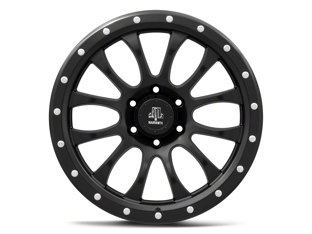 Mammoth 12 Hole Satin Black 6-Lug Wheel; 20x9; -6mm Offset (19-25 RAM 1500)