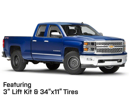 Mammoth Militant Charcoal Wheel; 17x9.5; -18mm Offset (14-18 Silverado 1500)