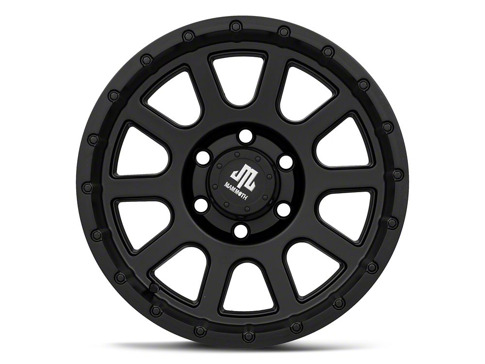 Mammoth 10 Hole Matte Black 6-Lug Wheel; 17x9; -6mm Offset (14-18 Silverado 1500)