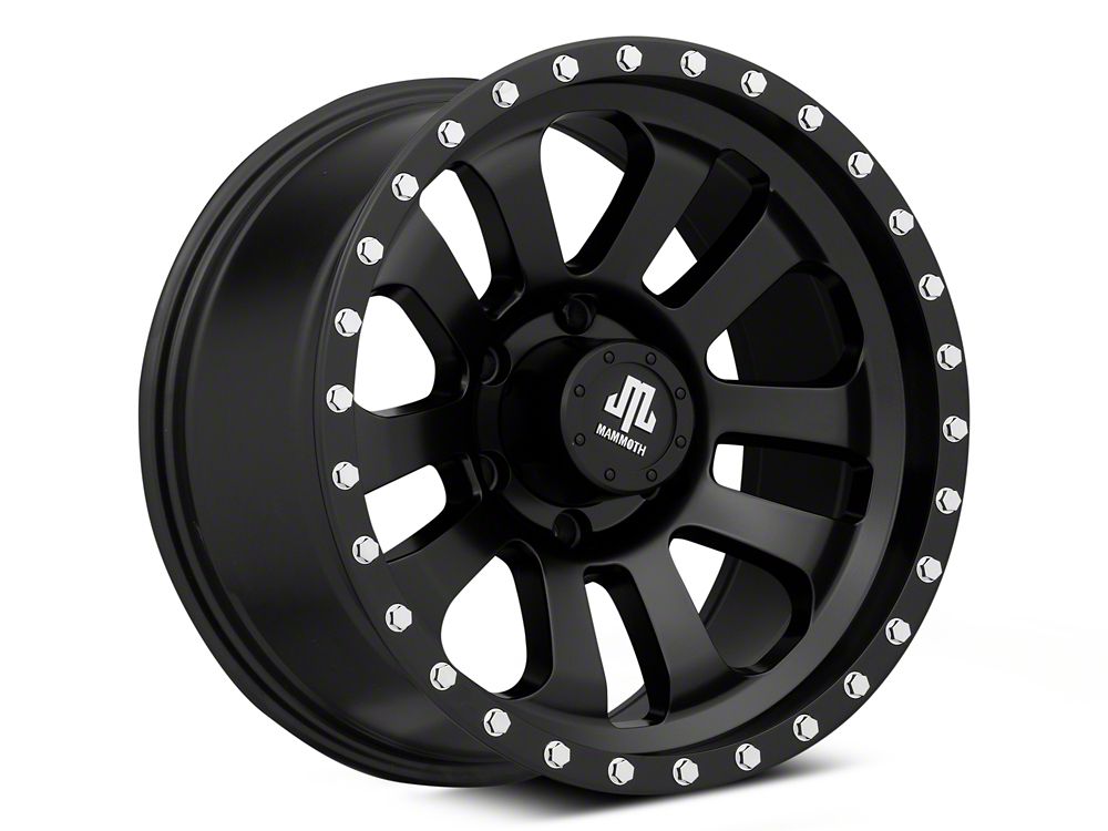 Mammoth 10-Spoke Beadlock Matte Black 6-Lug Wheel; 17x9; -6mm Offset (14-18 Silverado 1500)