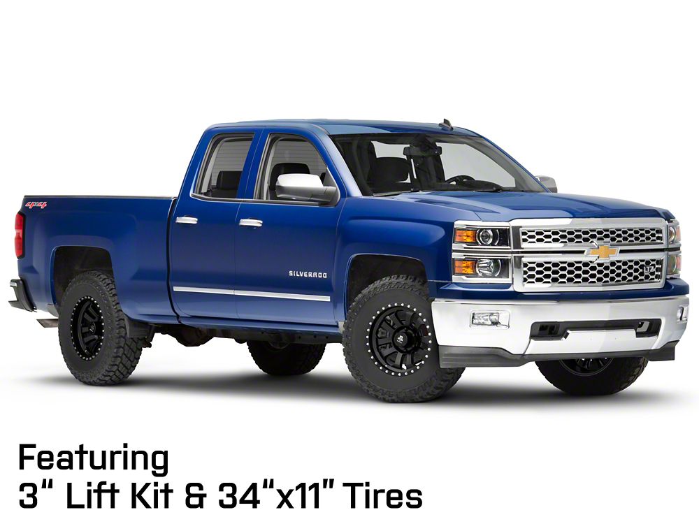 Mammoth 10-Spoke Beadlock Matte Black 6-Lug Wheel; 17x9; -6mm Offset (14-18 Silverado 1500)