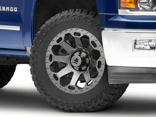 Mammoth Synister Charcoal 6-Lug Wheel; 20x9; -6mm Offset (14-18 Silverado 1500)