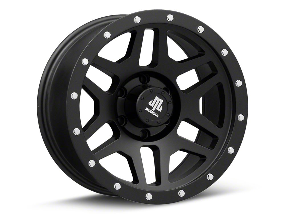 Mammoth Split 6 Beadlock Matte Black 6-Lug Wheel; 17x9; -6mm Offset (14-18 Sierra 1500)