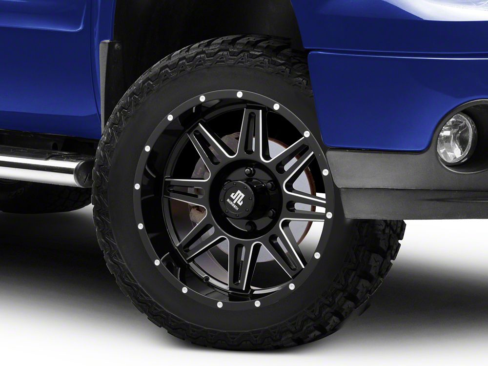 Mammoth Revolver Gloss Black Machined 6-Lug Wheel; 20x9; -6mm Offset (07-13 Sierra 1500)