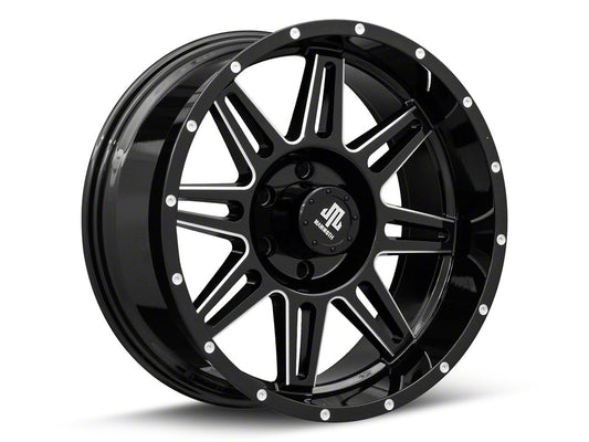 Mammoth Revolver Gloss Black Machined 6-Lug Wheel; 20x9; -6mm Offset (14-18 Sierra 1500)