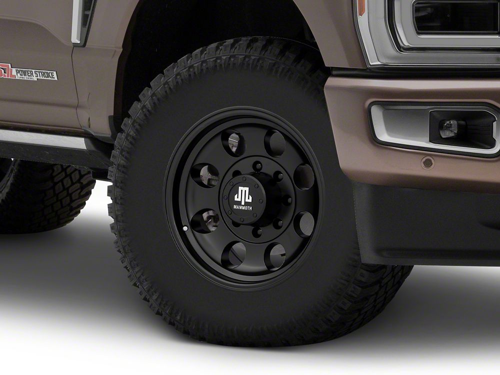 Mammoth HD 8 Aluminum Matte Black 8-Lug Wheel; 17x9; -6mm Offset (23-25 F-250 Super Duty)