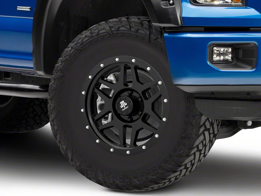 Mammoth Split 6 Beadlock Satin Black 6-Lug Wheel; 18x9; 12mm Offset (15-20 F-150)