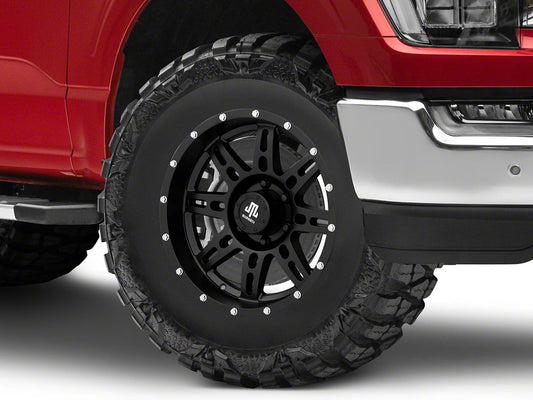 Mammoth Split-8 Beadlock Matte Black 6-Lug Wheel; 17x9; -6mm Offset (21-25 F-150)
