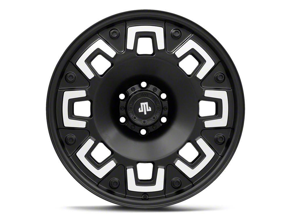 Mammoth Boss Satin Black Machined 6-Lug Wheel; 20x9; -6mm Offset (15-20 F-150)