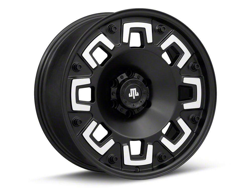 Mammoth Boss Satin Black Machined 6-Lug Wheel; 20x9; -6mm Offset (15-20 F-150)