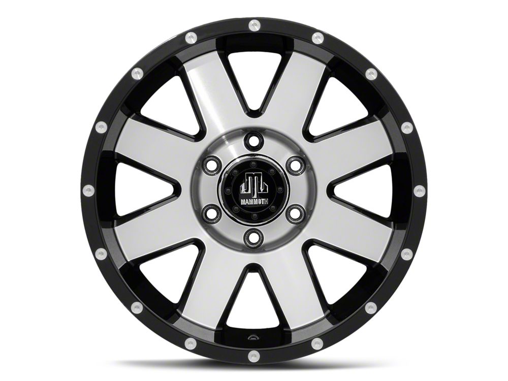 Mammoth Deep Roller Gloss Black Machined 6-Lug Wheel; 17x9; 18mm Offset (04-08 F-150)