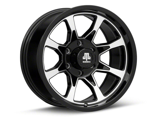 Mammoth F8 Gloss Black Machined 6-Lug Wheel; 17x9; 0mm Offset (04-08 F-150)