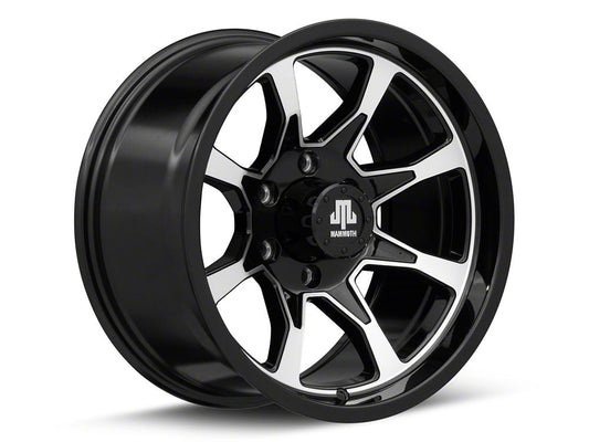 Mammoth F8 Gloss Black Machined 6-Lug Wheel; 17x9; 0mm Offset (15-20 F-150)