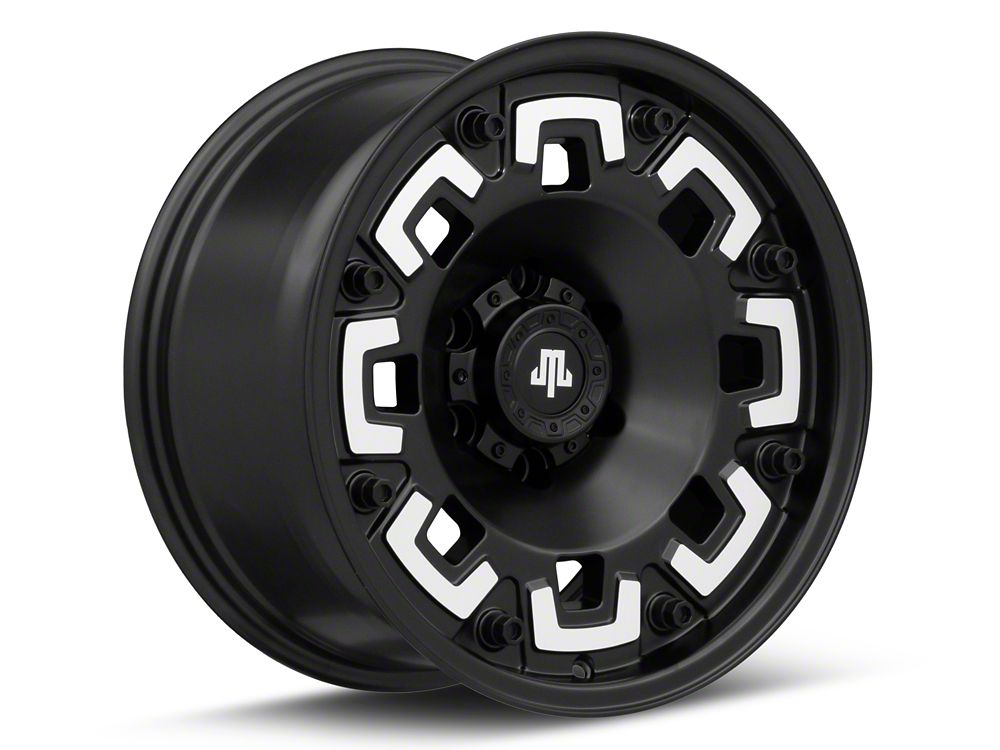 Mammoth Boss Satin Black Machined 6-Lug Wheel; 17x9; -6mm Offset (04-08 F-150)