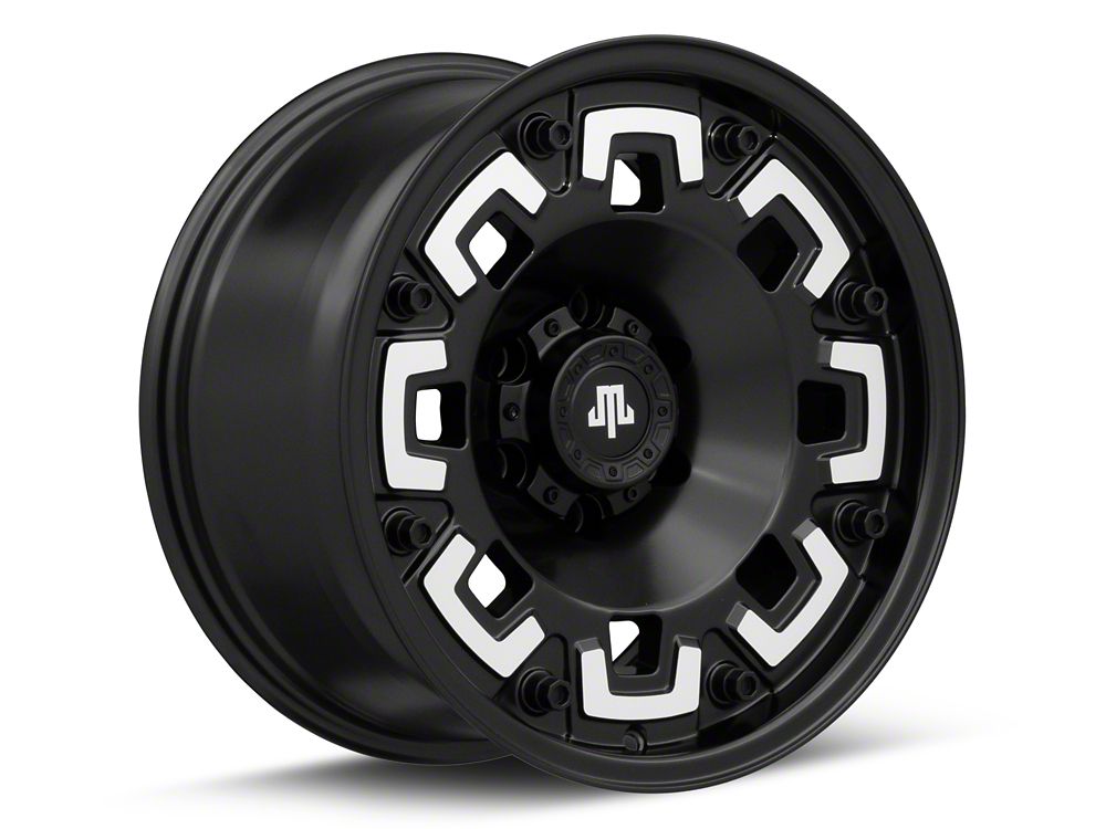 Mammoth Boss Satin Black Machined 6-Lug Wheel; 17x9; -6mm Offset (09-14 F-150)