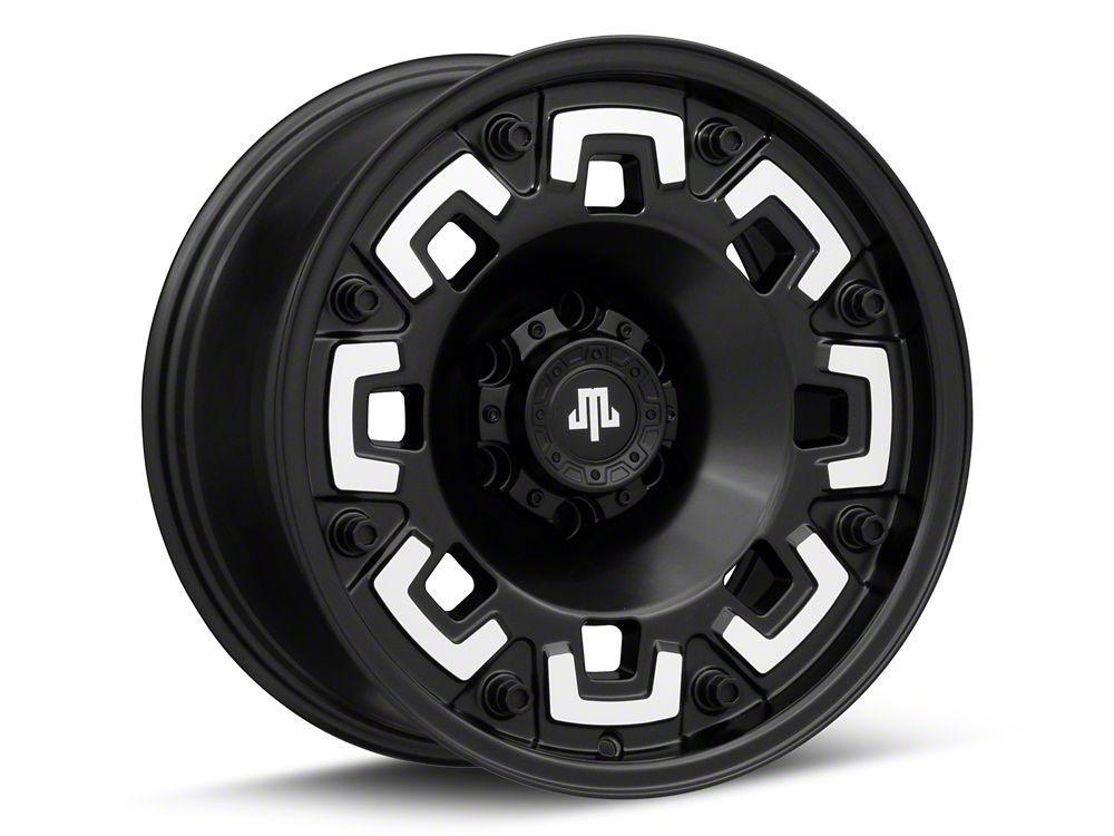 Mammoth Boss Satin Black Machined 6-Lug Wheel; 17x9; -6mm Offset (15-20 F-150)