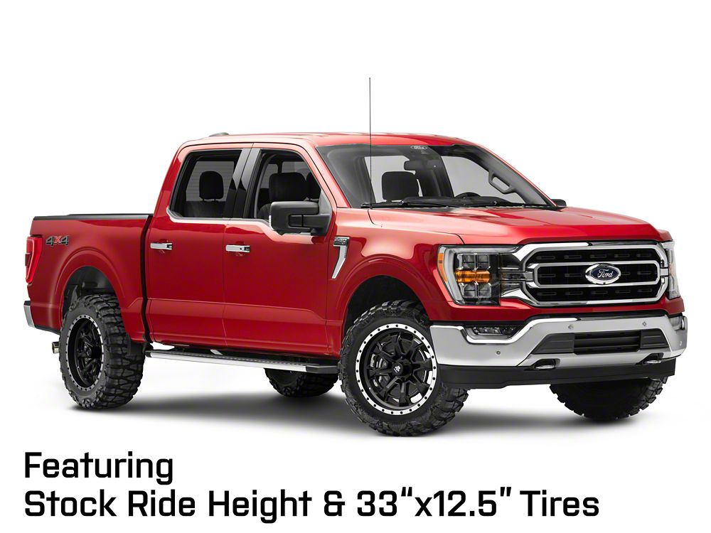 Mammoth Split 16 Beadlock Satin Black with Polished Lip 6-Lug Wheel; 20x9; -6mm Offset (21-25 F-150)