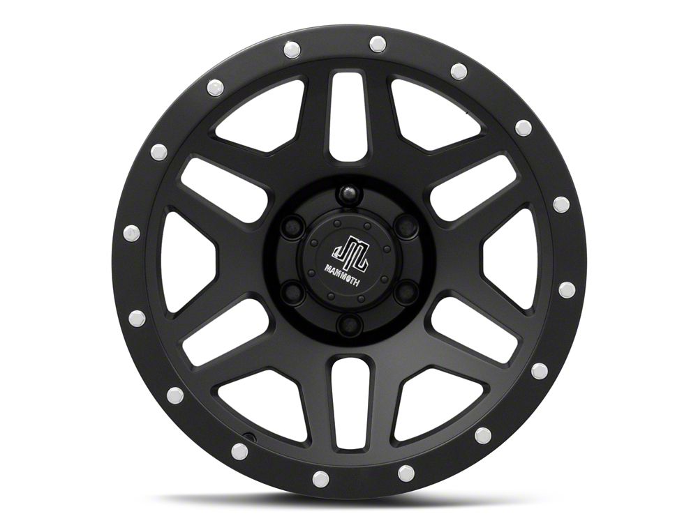 Mammoth Split 6 Beadlock Matte Black 6-Lug Wheel; 17x9; -6mm Offset (21-25 F-150)