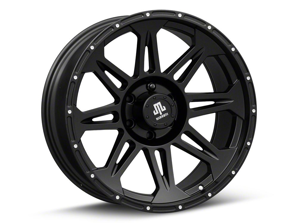 Mammoth Split 8 Beadlock Matte Black 6-Lug Wheel; 20x9; -6mm Offset (15-20 F-150)