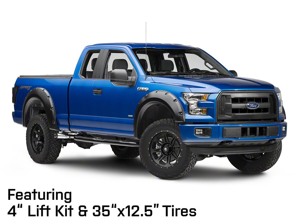 Mammoth Split 8 Beadlock Matte Black 6-Lug Wheel; 20x9; -6mm Offset (15-20 F-150)