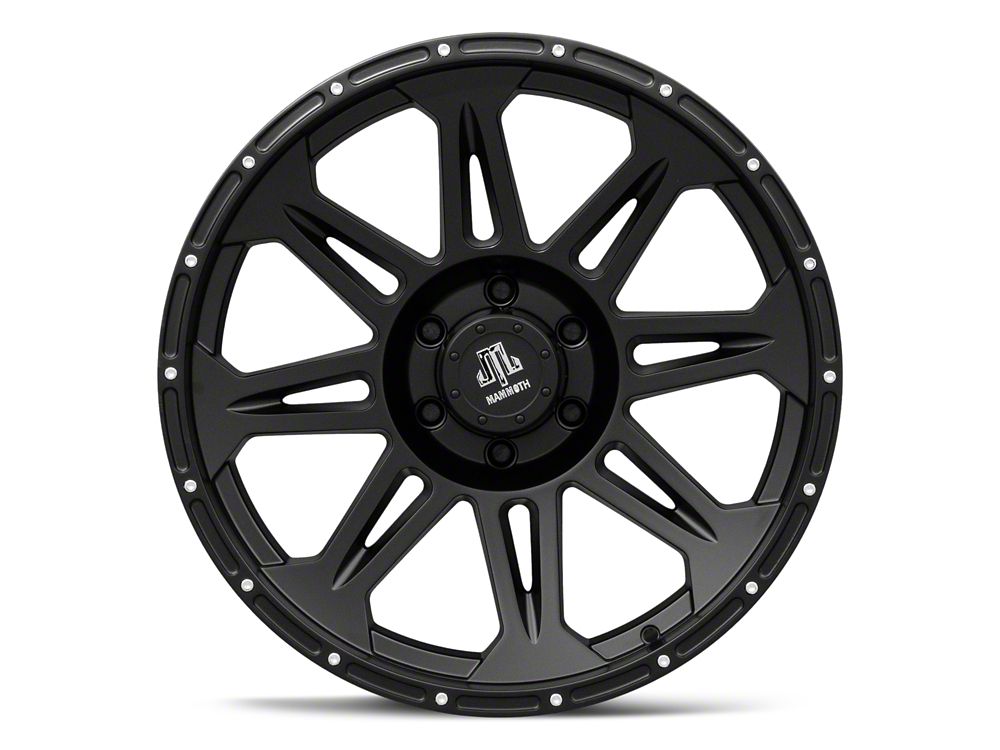 Mammoth Split 8 Beadlock Matte Black 6-Lug Wheel; 20x9; -6mm Offset (21-25 F-150)
