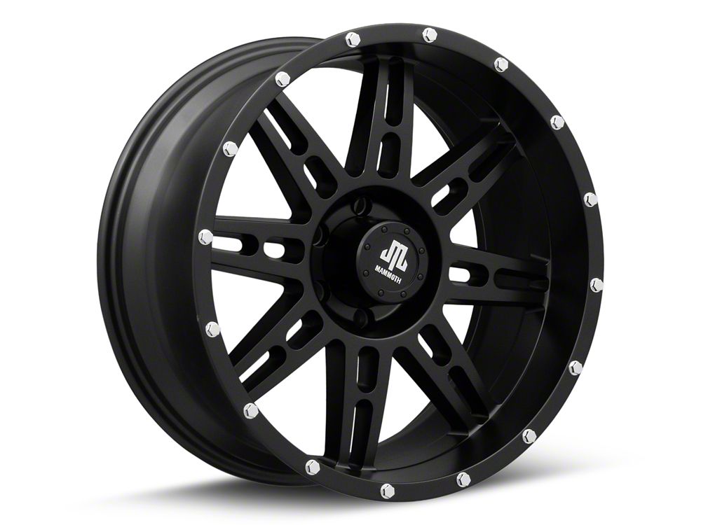 Mammoth Vader Beadlock Matte Black 6-Lug Wheel; 20x9; -6mm Offset (21-25 F-150)