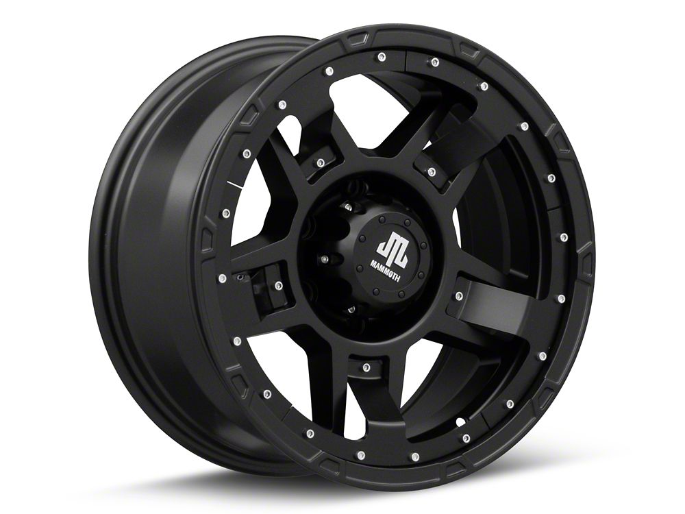 Mammoth Cliff Hanger Matte Black 6-Lug Wheel; 17x8.5; -6mm Offset (03-09 4Runner)