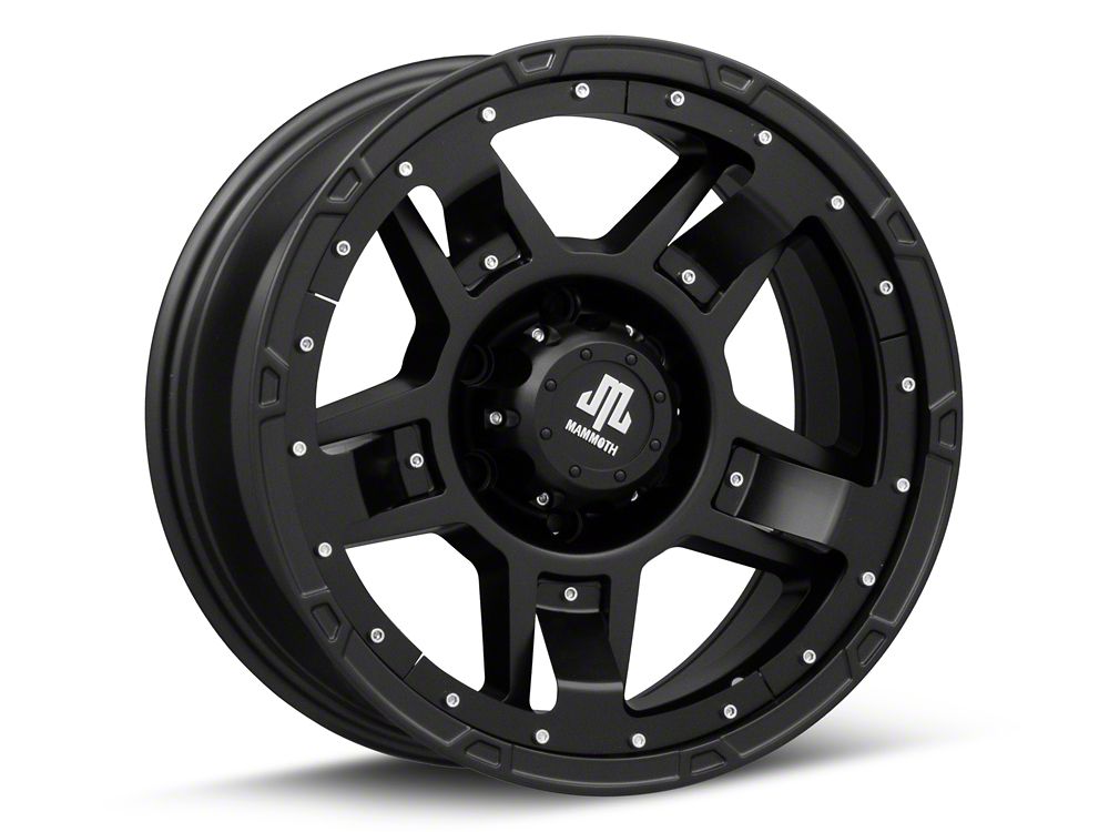 Mammoth Cliff Hanger Matte Black 6-Lug Wheel; 17x8.5; -6mm Offset (03-09 4Runner)