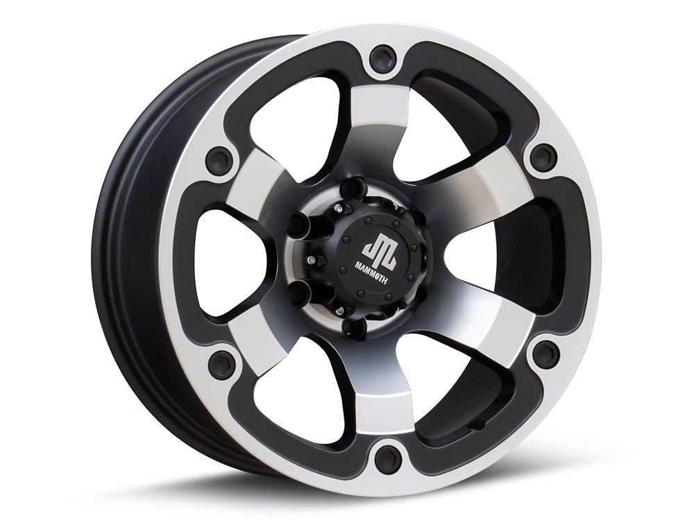 Mammoth Rogue Matte Black Machined 6-Lug Wheel; 17x8.5; 0mm Offset (10-24 4Runner)