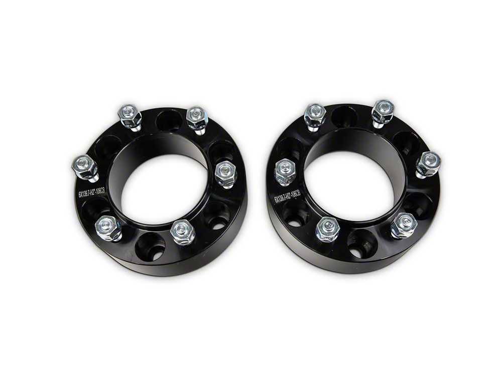 Mammoth 1.50-Inch Billet 6-Lug Wheel Spacers; Black (03-24 4Runner)