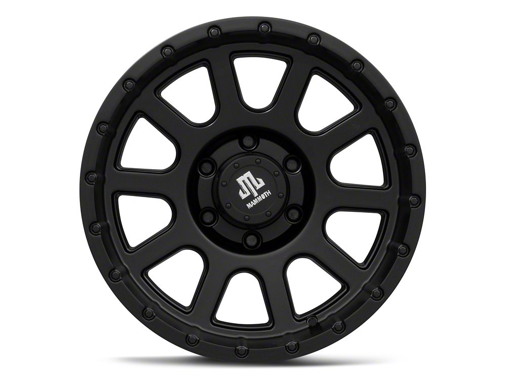 Mammoth 10 Hole Matte Black 6-Lug Wheel; 17x9; -6mm Offset (16-23 Tacoma)