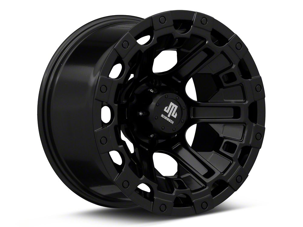 Mammoth Goliath Satin Black 6-Lug Wheel; 17x9.5; -18mm Offset (05-15 Tacoma)