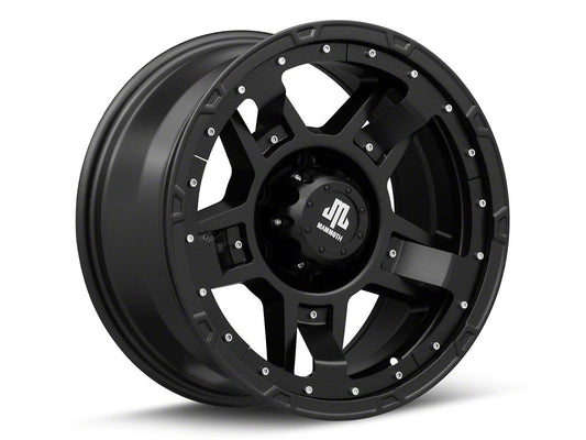 Mammoth Cliff Hanger Matte Black 6-Lug Wheel; 17x8.5; -6mm Offset (05-15 Tacoma)