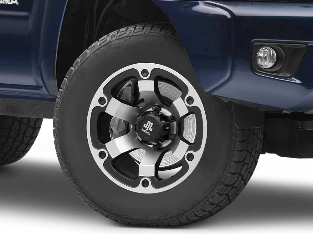 Mammoth Rogue Matte Black Machined 6-Lug Wheel; 17x8.5; 0mm Offset (05-15 Tacoma)