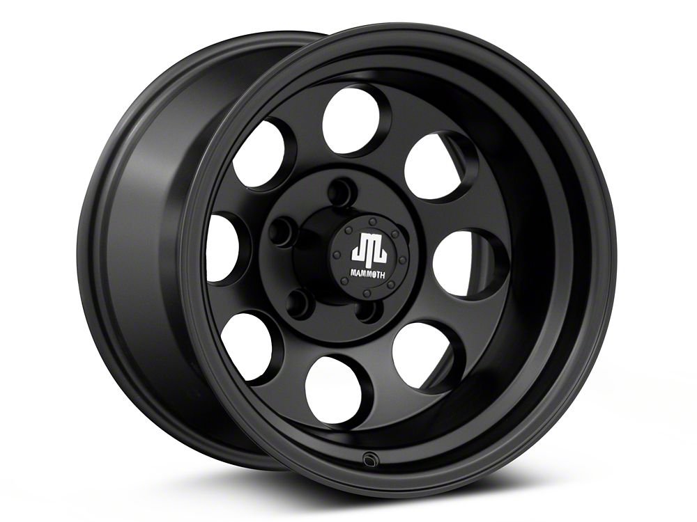 Mammoth 8 Aluminum Matte Black Wheel; 15x10; -44mm Offset (84-01 Jeep Cherokee XJ)