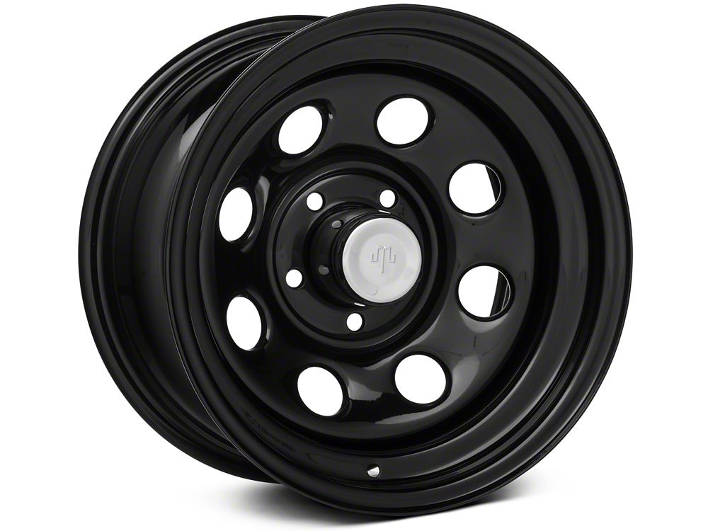 Mammoth 8 Black Steel Wheel; 15x10; -45mm Offset (84-01 Jeep Cherokee XJ)