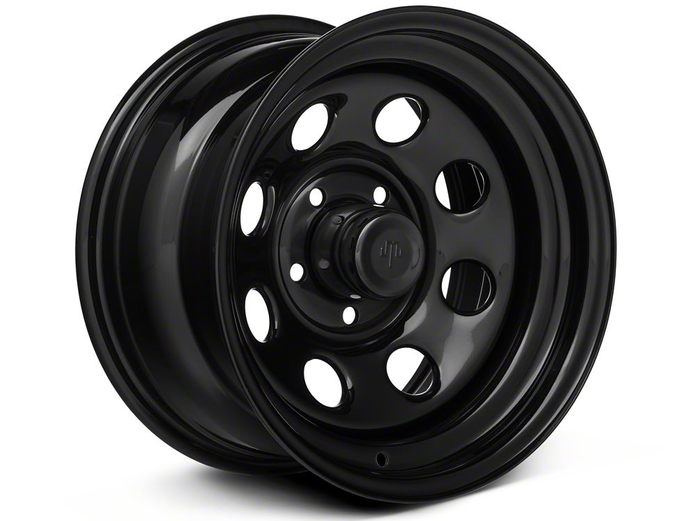 Mammoth 8 Black Steel Wheel; 15x10; -45mm Offset (84-01 Jeep Cherokee XJ)