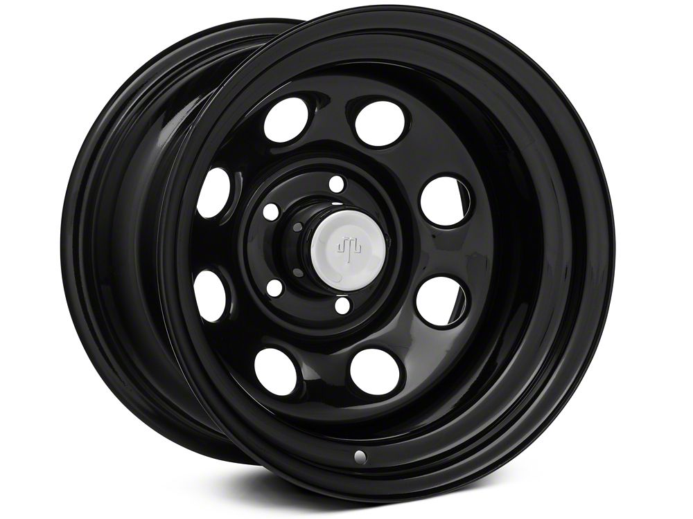 Mammoth 8 Black Steel Wheel; 15x8; -19mm Offset (84-01 Jeep Cherokee XJ)