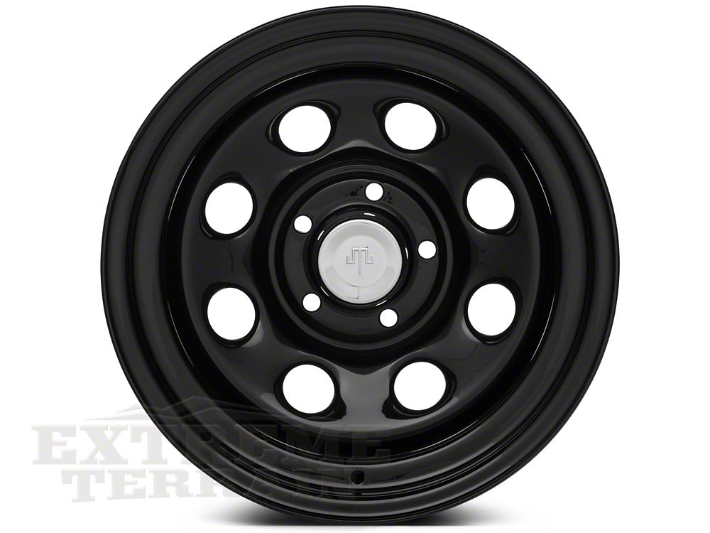 Mammoth 8 Black Steel Wheel; 15x8; -19mm Offset (84-01 Jeep Cherokee XJ)