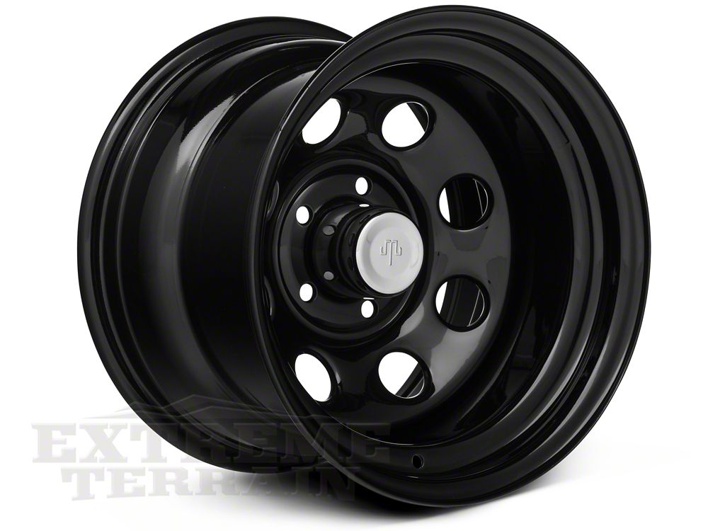 Mammoth 8 Black Steel Wheel; 15x8; -19mm Offset (84-01 Jeep Cherokee XJ)