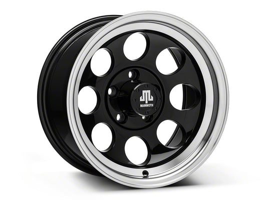 Mammoth 8 Black Wheel; 15x8; -19mm Offset (84-01 Jeep Cherokee XJ)