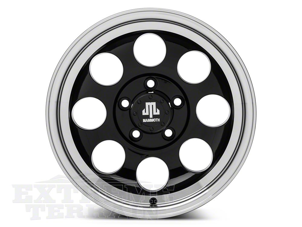 Mammoth 8 Black Wheel; 15x8; -19mm Offset (84-01 Jeep Cherokee XJ)