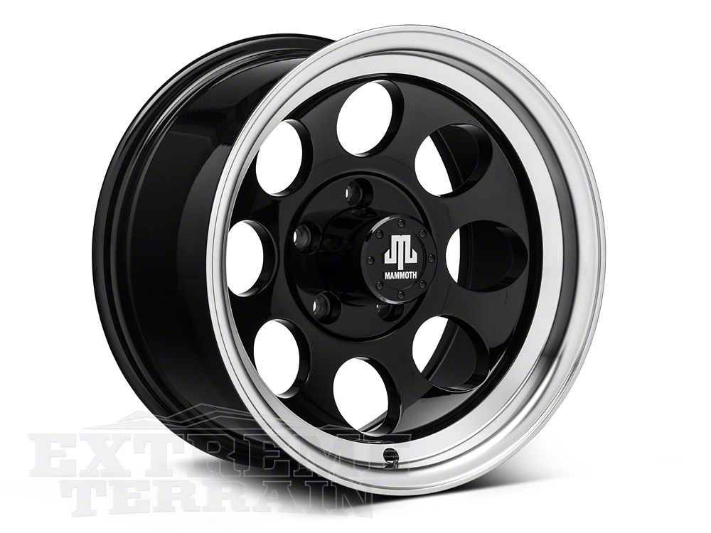 Mammoth 8 Black Wheel; 15x8; -19mm Offset (84-01 Jeep Cherokee XJ)