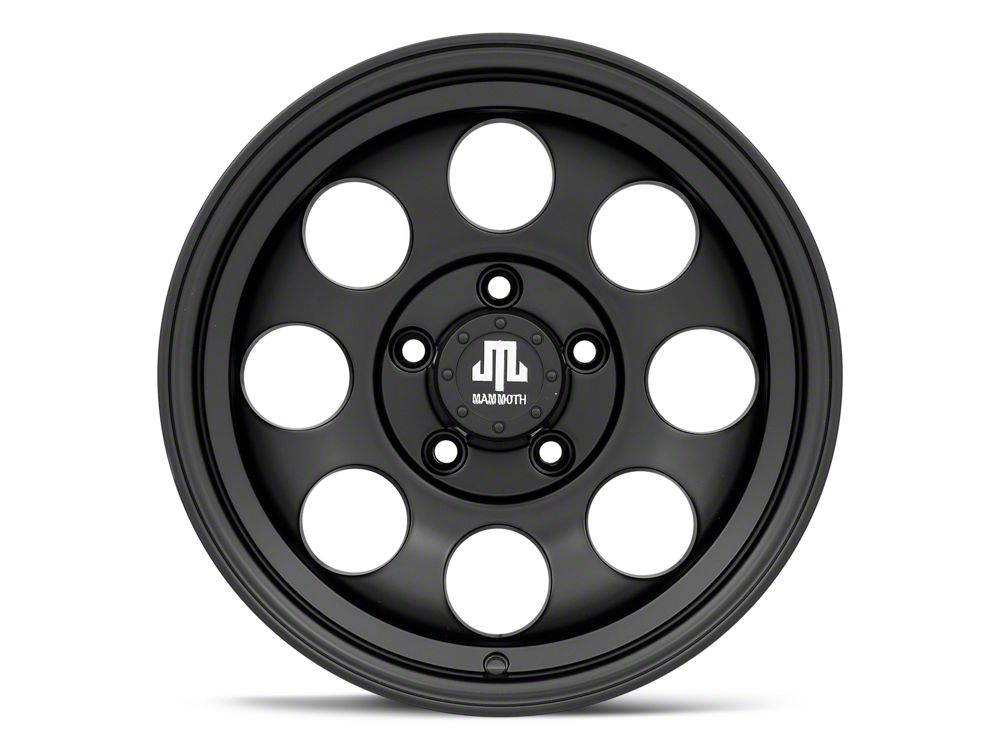 Mammoth 8 Matte Black Wheel; 15x8; -20mm Offset (84-01 Jeep Cherokee XJ)