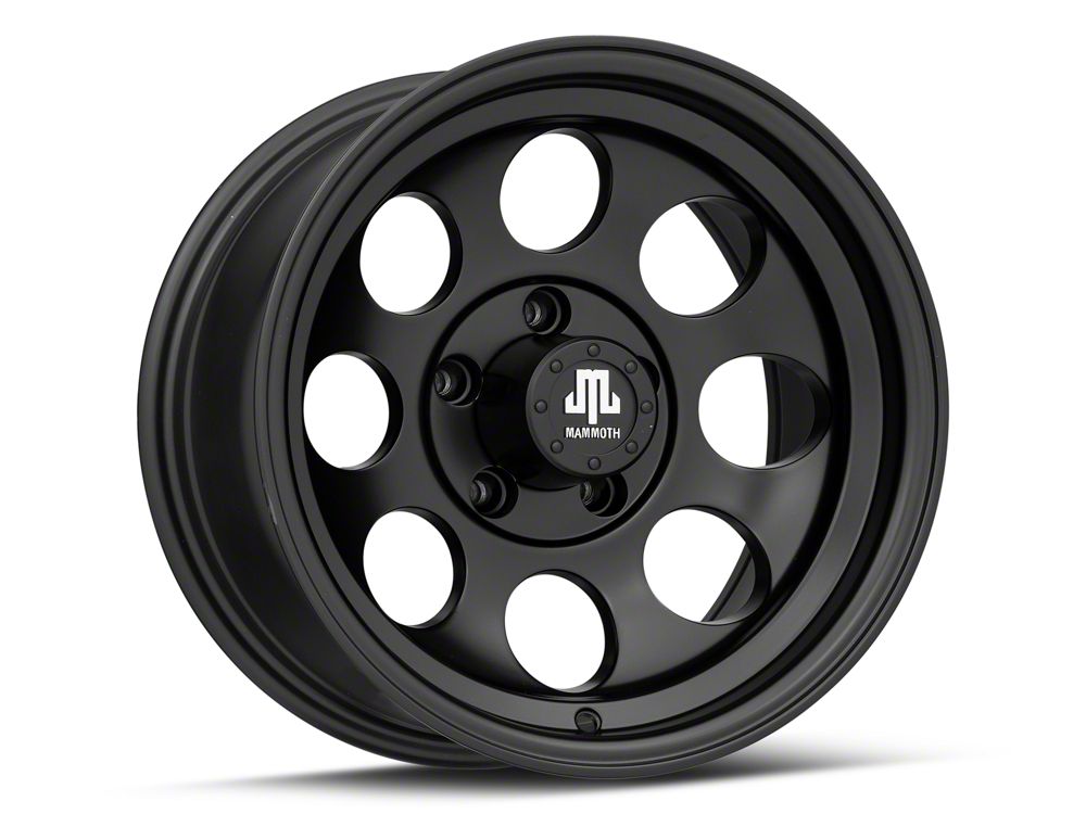 Mammoth 8 Matte Black Wheel; 15x8; -20mm Offset (84-01 Jeep Cherokee XJ)
