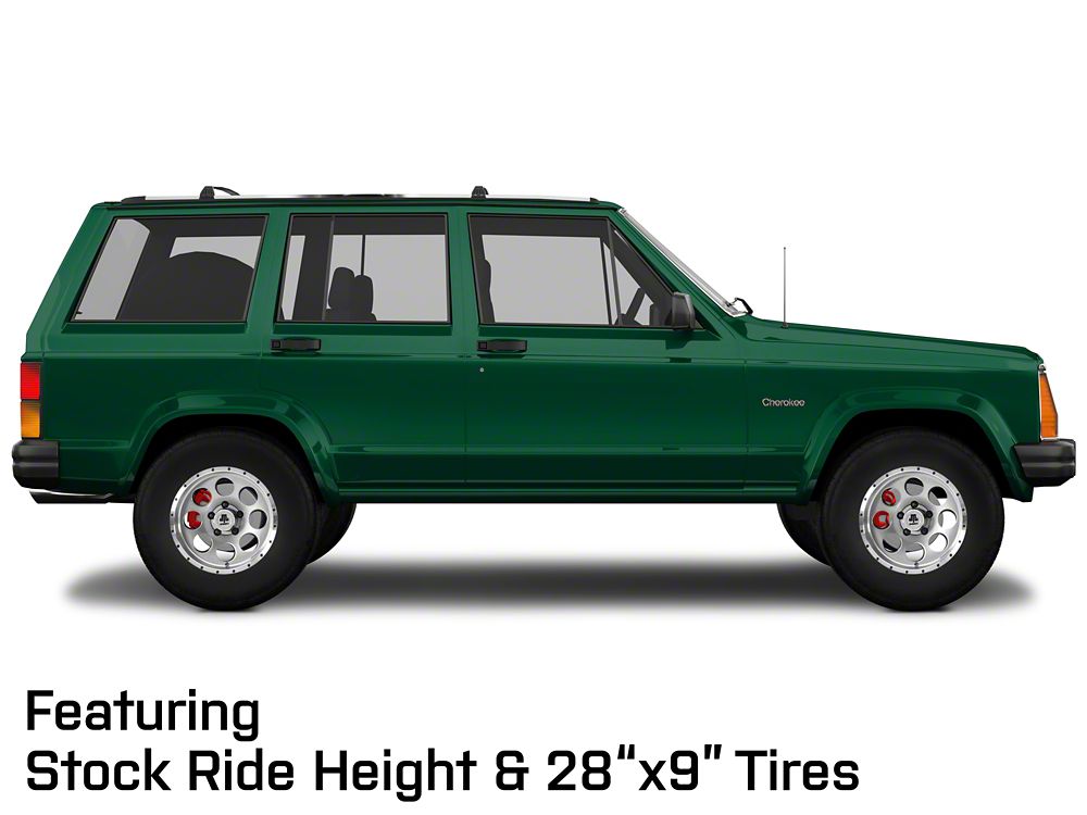 Mammoth 8 Simulated Beadlock Style Anthracite Wheel; 15x8; -19mm Offset (84-01 Jeep Cherokee XJ)