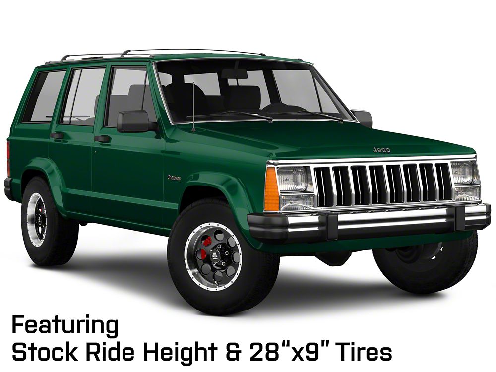 Mammoth 8 Simulated Beadlock Style Black Wheel; 15x8; -19mm Offset (84-01 Jeep Cherokee XJ)