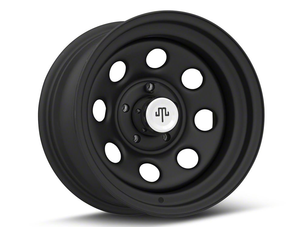 Mammoth 8 Steel Matte Black Wheel; 15x8; -19mm Offset (84-01 Jeep Cherokee XJ)