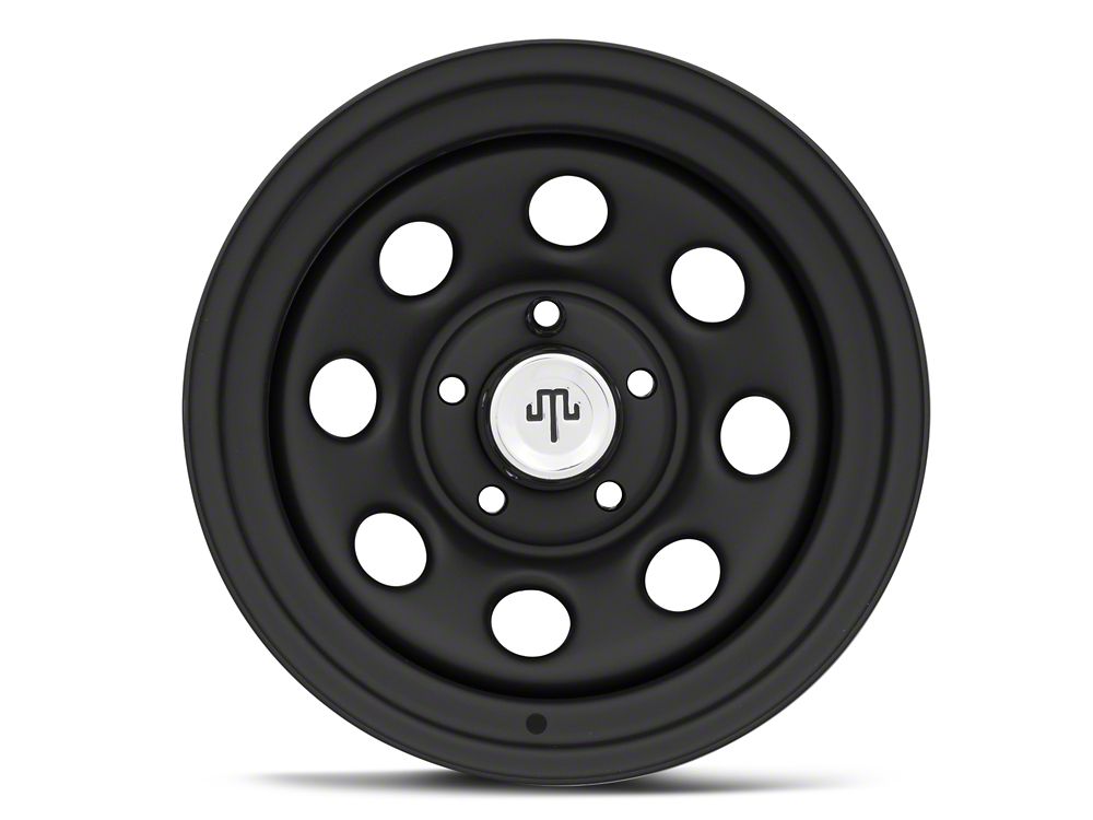 Mammoth 8 Steel Matte Black Wheel; 15x8; -19mm Offset (84-01 Jeep Cherokee XJ)